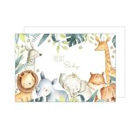 Edition Seidel Premium Carte de vœux de naissance de qualité supérieure XXL avec enveloppe format A4 Carte de félicitations Hello Baby pour la fille garçon bébé les parents (A4-E275)