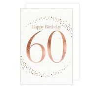 Edition Seidel Premium XXL carte d'anniversaire pour le 60e anniversaire avec enveloppe. Carte de vœux format DIN A4 Happy Birthday pour homme femme élégant (A4-G1038)