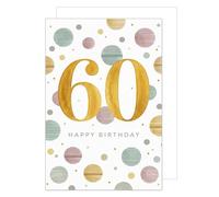 Edition Seidel Premium XXL carte d'anniversaire pour le 60e anniversaire avec enveloppe. Carte de vœux format DIN A4 Happy Birthday pour homme femme élégant (A4-G1039)