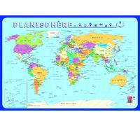 EDITIONS PICCOLIA Poster pédagogique en PVC - 76x52 cm - La Carte du Monde
