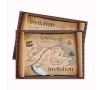 EDITON COLIBRI (10727 FR) Invitations en Français "Chasse au trésor": Paquet de 10 cartes d‘invitation pour un prochain anniversaire d‘enfant/fête des pirates
