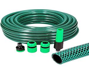 EDM 74068 Kit de Tuyau d'arrosage Basic Line avec Ø INT 15 x 19 mm (5/8") + Accessoires, 10 m, 6 unités