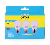 Edm 74279 Lot de 3 ampoules LED E27 5W 400lm 6400K lumière froide