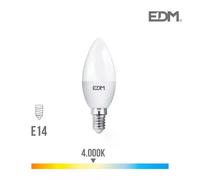Edm Ampoule LED bougie E14 5W - Blanc naturel 4000K
