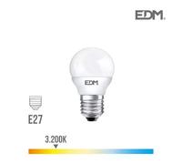 Edm ampoule LED E27 7W ronde - blanc chaud 3200K