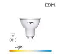 Edm Ampoule LED Dicroïque GU10 8W 710lm 3200K Blanc Chaud 120° Non-Variateur 5x5,5cm