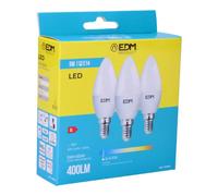 Edm Ampoules LED bougie E14 5W - Lot de 3