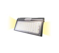 Edm Applique Solaire 6W 430lm 6500K avec Capteur Mouvement et Détecteur Crépusculaire, Noir