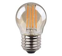 EDM BOMBILLA ESFERICA CON FILAMENTO DE LED CRISTAL VINTAGE E27 4,5W 350lm 2000K LUZ CALIDA Ø4,5x7,8cm