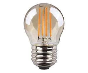 EDM BOMBILLA ESFERICA CON FILAMENTO DE LED CRISTAL VINTAGE E27 4,5W 350lm 2000K LUZ CALIDA Ø4,5x7,8cm