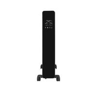 Edm Convecteur à air WiFi 2000W Noir, compatible Google Alexa, écran LED tactile, programmateur 24h, 50x22x54 cm
