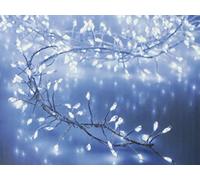 EDM Garland 100 LED Linear Cool White Battery Operated Fairy Lights Nativity Christmas Tree Decorations