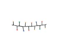 Guirlande scintillante compact EDM - esprit de Noël - multicolore et blanc chaud - ampoules LED - 11 m - 72248