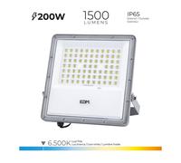Edm Projecteur LED solaire 200 W 1500 lm Lumière froide 6500 K