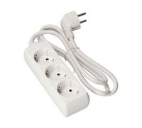 Edm Rallonge 3 prises Schuko - Blanc
