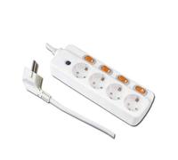 Edm Rallonge 4 prises Schuko - Blanc
