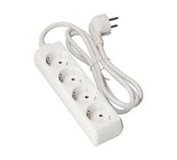 Edm Rallonge 4 prises Schuko - Blanc