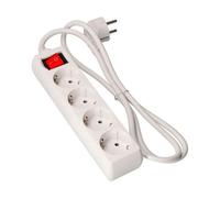 Edm Rallonge 4 prises Schuko - Blanc