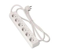 Edm Rallonge 6 prises Schuko - Blanc