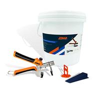 Edma 259255 Edmalevel Système Auto Nivelant-Kit de départ 100 pcs-1,5 mm-Permet d'éliminer Les écarts de Niveau et de Maintenir Une Largeur de Joint constante