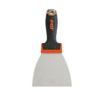 Edma, Couteau à Enduire Lame Galbrée 10 cm, Lame inox d’épaisseur 0.5 mm, Manche bi-matière avec tête en métal