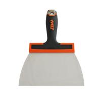 Edma, Couteau à Enduire Lame Galbrée 18 cm, Lame inox d’épaisseur 0.5 mm, Manche bi-matière avec tête en métal