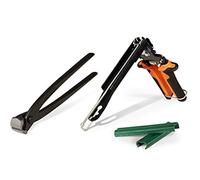 EDMA - Pack Clôture - Agrafeuse à Grillage Top Grafer - 1000 Agrafes Omega 20 Vertes - Tenaille Russe de 220 mm - 041855 - Outillage à Main de Qualité pour Professionnel et Particulier
