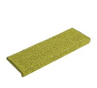 EDNRSOG Lot de 30 tapis d'escalier, 65 x 21 x 4 cm, verts, tapis d'escalier antidérapants avec bord rectangulaire, tapis en polypropylène lavable et pliable avec bandes adhésives double face pour un