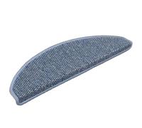 EDNRSOG Lot de 30 tapis d'escalier autocollants 65 x 21 x 4 cm, bleu, antidérapant, aspect sisal, lavables et pliables avec bandes adhésives double face pour un