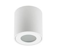EDO Blanc Spot en Saillie IP44 Rond Ø80*84mm KLARS GU10, Plafonnier pour Salle de Bain, Spot LED en Saillie Plafond 230V avec GU10 Douille, Downlight Aluminium, Lampe pour Balcon et Cuisine