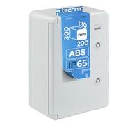 EDO Boîtier de Jonction Étanche de Distribution IP65 200x300x130 mm Gris | En Saillie Coffret Armoire Électrique en ABS avec Plaque de Montage - Installations Murale pour Int./Ext.