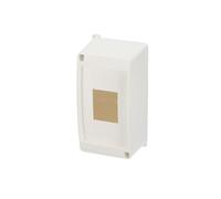EDO Coffret Électrique Apparent 1 Rangée pour 4 Modules IP20 IK07 S-4 | 15,5 x 8,5 x 7 cm Boîtier de Distribution en ABS Blanc - Tableau Électrique Intérieur pour Garage, Atelier
