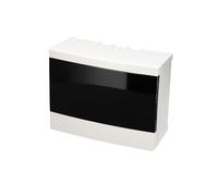 EDO Coffret Électrique Apparent 1 Rangée pour 8 Modules 17 x 22 x 9,5 cm IP40 IK07 - Boîtier de Distribution en ABS Blanc - Tableau Électrique Intérieur pour Garage, Atelier, Maison