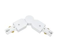 EDO Connecteur Flexible pour Rail Monophasé MEVA PRO Système de Rail Track Flexible Connector-B Système de Rail 800W, 10A 110-265 V AC System-Éclairage Luminaire Plafond Monophasé et Accessoires Blanc