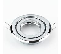 EDO DAIRA CHROME Luminaire encastré rond en cuivre, Spot orientable, Luminaire plafonnier LED, Éclairage de plafond adapté aux LED halogènes, Spot de plafond EDO777300
