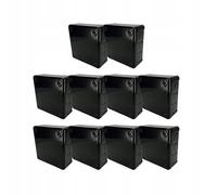 EDO Lot de 10 Boîtes de Dérivation IP55 Étanches 98x98x42 mm Noires | 12 Entrées - Sans Halogène - Boîtes de Jonction avec Passe-fils en Caoutchouc et Fermeture à Vis Int./Ext.