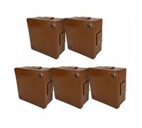 EDO Lot de 5 Boîtes de Dérivation IP55 Étanches 86x86x40 mm Brunes | 4 Entrées - Sans Halogène - Boîtes de Jonction avec Passe-câbles en Caoutchouc et Fermeture à Vis Int./Ext.