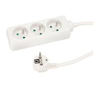 EDO, multiprise - Extension Logan Blanc 3 Plis Type E français 3m câble, multiprise 3m, multiprise 3m câble multiprise, multiprise 3m multiprise rallonge EDO777552
