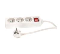 EDO, multiprise - rallonge Logan Blanc 3 Plis Type E français 3m de câble multiprise rallonge 3m, Triple Prise, multiprise avec Interrupteur 3m multiprise rallonge EDO777561