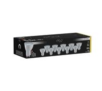 EDO, SET 10x FARI LED Ampoule M10 10 pièces - 5.5 Watts, blanc chaud 3000K WW, 500lm, non-dimmersible, led GU10 3000K, ampoules à économie d'énergie, ampoules led, multipack de 10, EDO777488
