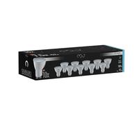 EDO, SET 10x FARI LED Ampoule M10 10 pièces - 7.5 Watts, blanc froid- 6500K CW, 700lm, non graduable, led GU10 6500K, ampoules à économie d'énergie, ampoules led, Multipack 10, EDO777492