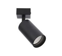 EDO Spot de Plafond Orientable Noir MALGA 1, Plafonnier 1 Spot avec Douille GU10, Éclairage de Plafond Moderne, Luminaire Plafonnier 230V, Barre de Spot sans Ampoules pour Salon Chambre à Coucher