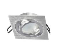 EDO Spot Encastrable Plafond Orientable CERI Spot Carré Argent 35W - Luminaire Encastré LED GU10, Spot Plafond Moderne Éclairage Intérieur pour Salon Cuisine Couloir Bureau sans Ampoule