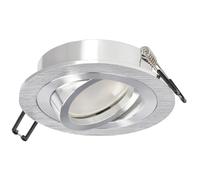 EDO Spot Encastrable Plafond Orientable CERI Spot Rond Argent 35W - Luminaire Encastré LED GU10, Spot Plafond Moderne Éclairage Intérieur pour Salon Cuisine Couloir Bureau sans Ampoule