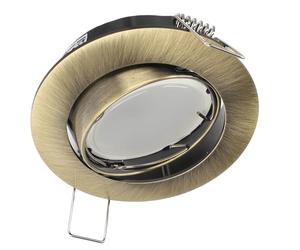 EDO spot encastrable simple ZIVA KER BRASS réglable spot de plafond laiton encastré rond lampe de plafond encastrée en aluminium EDO777313