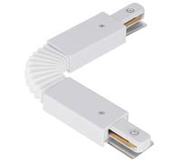 EDO - Système SEVA - Connecteur Flexible pour Rail de Plafond Blanc - Rallonge Souple d’Éclairage Monophasé - SEVA Flex Connector White, IP20 Éclairage sur Rail