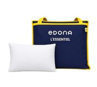 EDONA Oreiller hôtel Moelleux 50x70 Fibre recy L'essentiel | Idéal dormeur sur le côté & dos - Enveloppe respirante douce en coton Bio