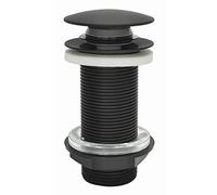 Edouard Rousseau Bonde de Lavabo Clic-Clac, diam. 63 mm, certifié NF, sans Trop Plein, pour Grande Epaisseur (Plan De Travail), Finition Noire