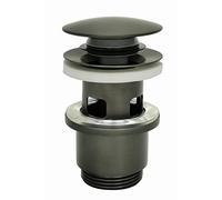 Edouard Rousseau Bonde de Lavabo Clic-Clac, diam. 63mm, certifié NF, avec Trop Plein, Standard, Finition Graphite