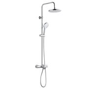 Edouard Rousseau - Colonne de Douche Thermostatique MILA - Tête 226 mm Orientable - Bras Télescopique Rotatif - Support Coulissant Inclinable - Chromé